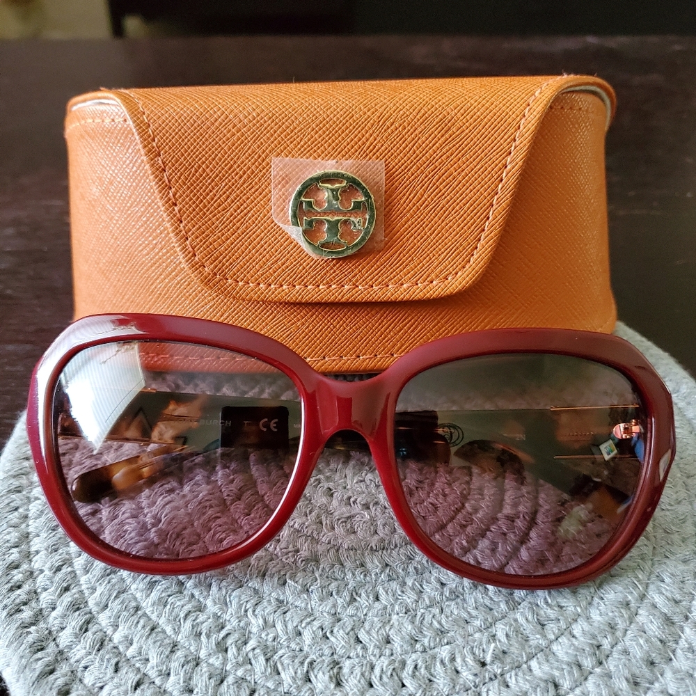 *SOLD* Tory Burch Sunglasses TY 7071 Burgundy/Tort